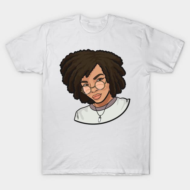 Black Girl Nerd T-Shirt by NaturallyBlack